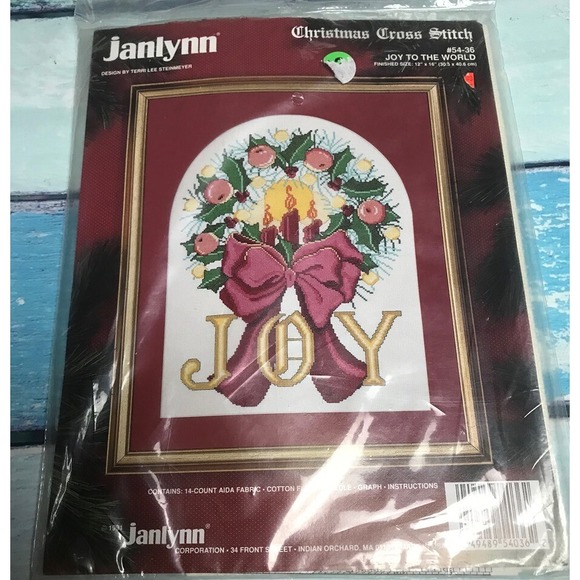 Janlynn Other - Janlynn Christmas Counted Cross Stitch Kit Joy to the World  54-36  New TubH4